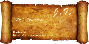 Jó Indira névjegykártya